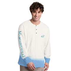 Philadelphia Eagles Margaritaville Island Reserve Long Sleeve Slub Henley Shirt - White/Light Blue cheap