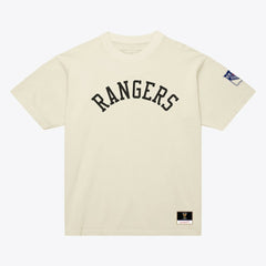 New York Rangers Mitchell & Ness Unisex Arched Team T-Shirt - Cream T-shirts