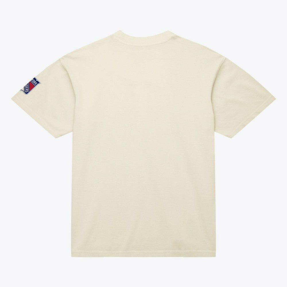 New York Rangers Mitchell & Ness Unisex Arched Team T-Shirt - Cream T-shirts