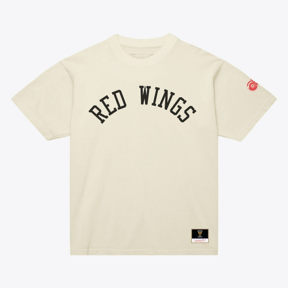 Detroit Red Wings Mitchell & Ness Unisex Arched Team T-Shirt - Cream T-shirts