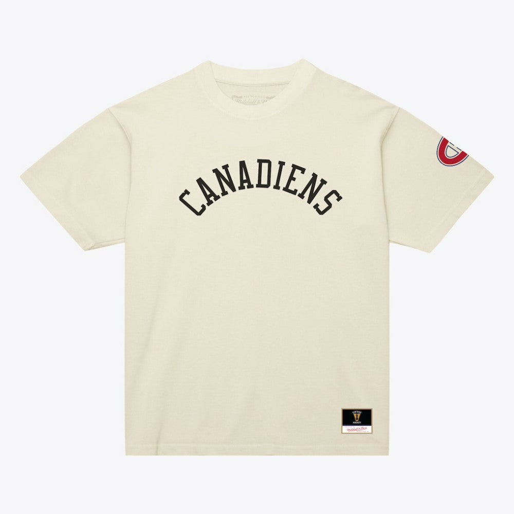 Montreal Canadiens Mitchell & Ness Unisex Arched Team T-Shirt - Cream T-shirts