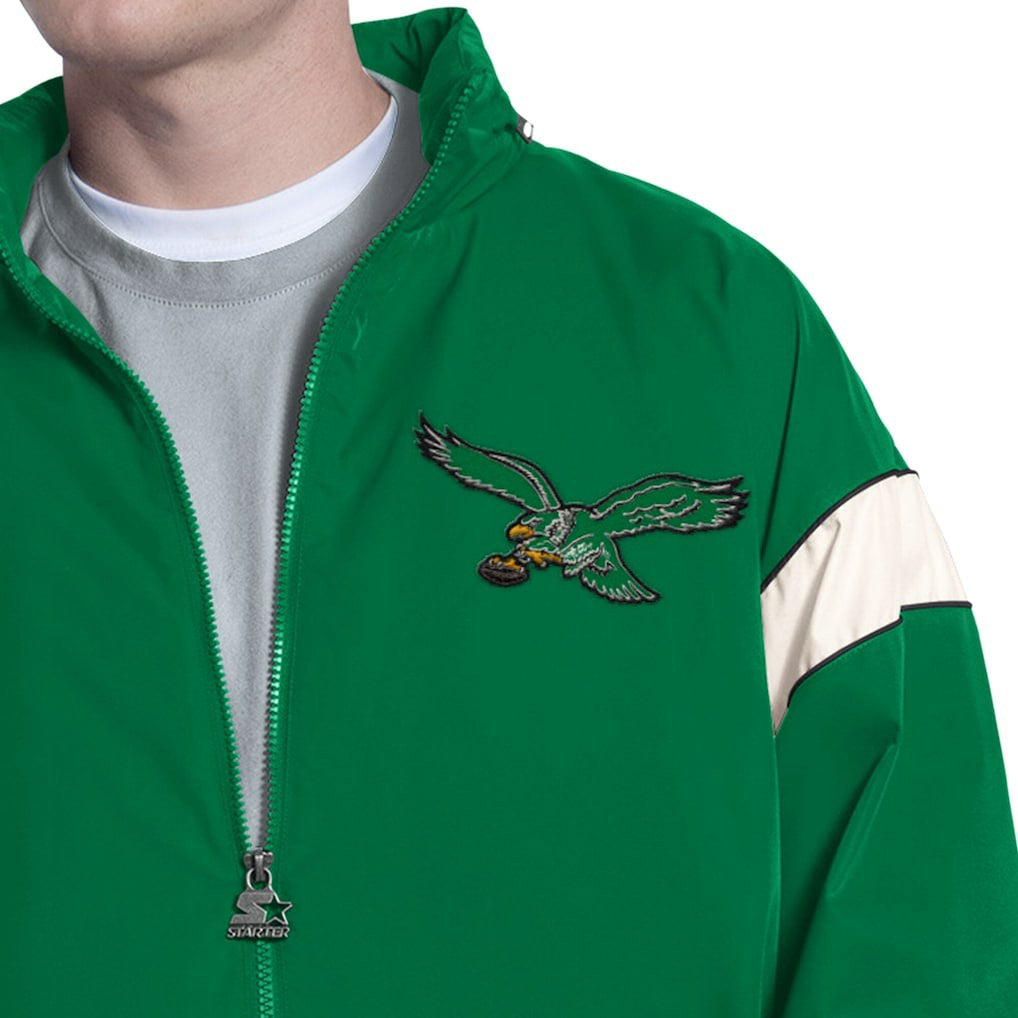 Philadelphia Eagles Starter The Gust Full-Zip Hooded Jacket - Kelly Green discount