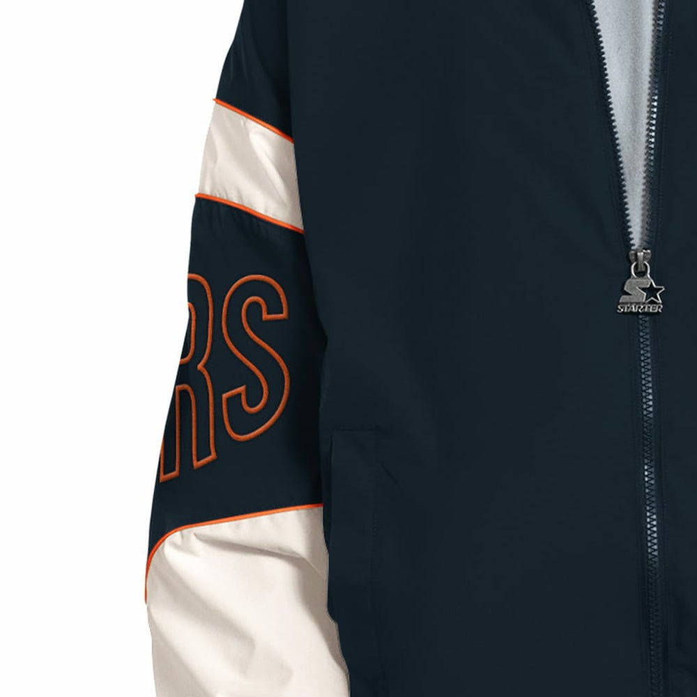 Chicago Bears Starter The Gust Full-Zip Hooded Jacket - Navy for sale
