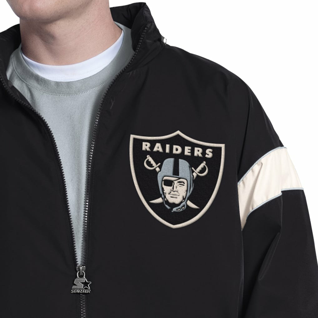 Las Vegas Raiders Starter The Gust Full-Zip Hooded Jacket - Black cheap
