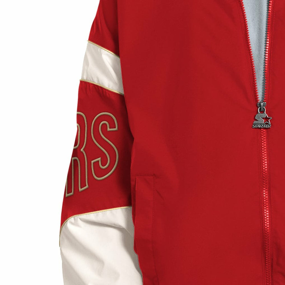 San Francisco 49ers Starter The Gust Full-Zip Hooded Jacket - Scarlet discount