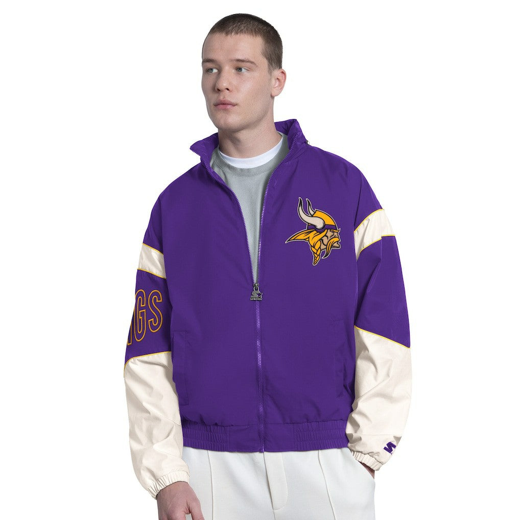 Minnesota Vikings Starter The Gust Full-Zip Hooded Jacket - Purple on sale