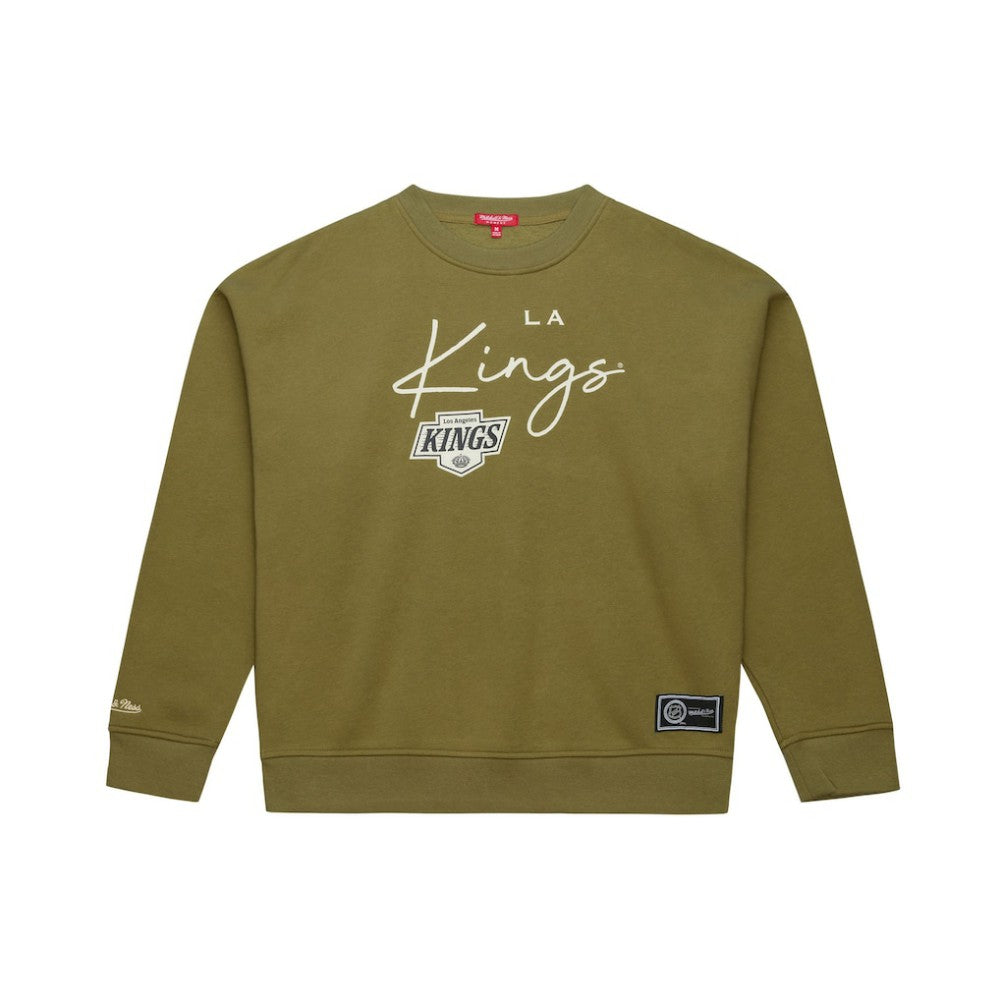 Los Angeles Kings Mitchell & Ness Women's Fleece Sweatshirt - Hunter Green Sweatshirts