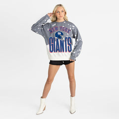 New York Giants Gameday Couture Women's Arch Rivals Faded Wash Sweatshirt - Gray cheap