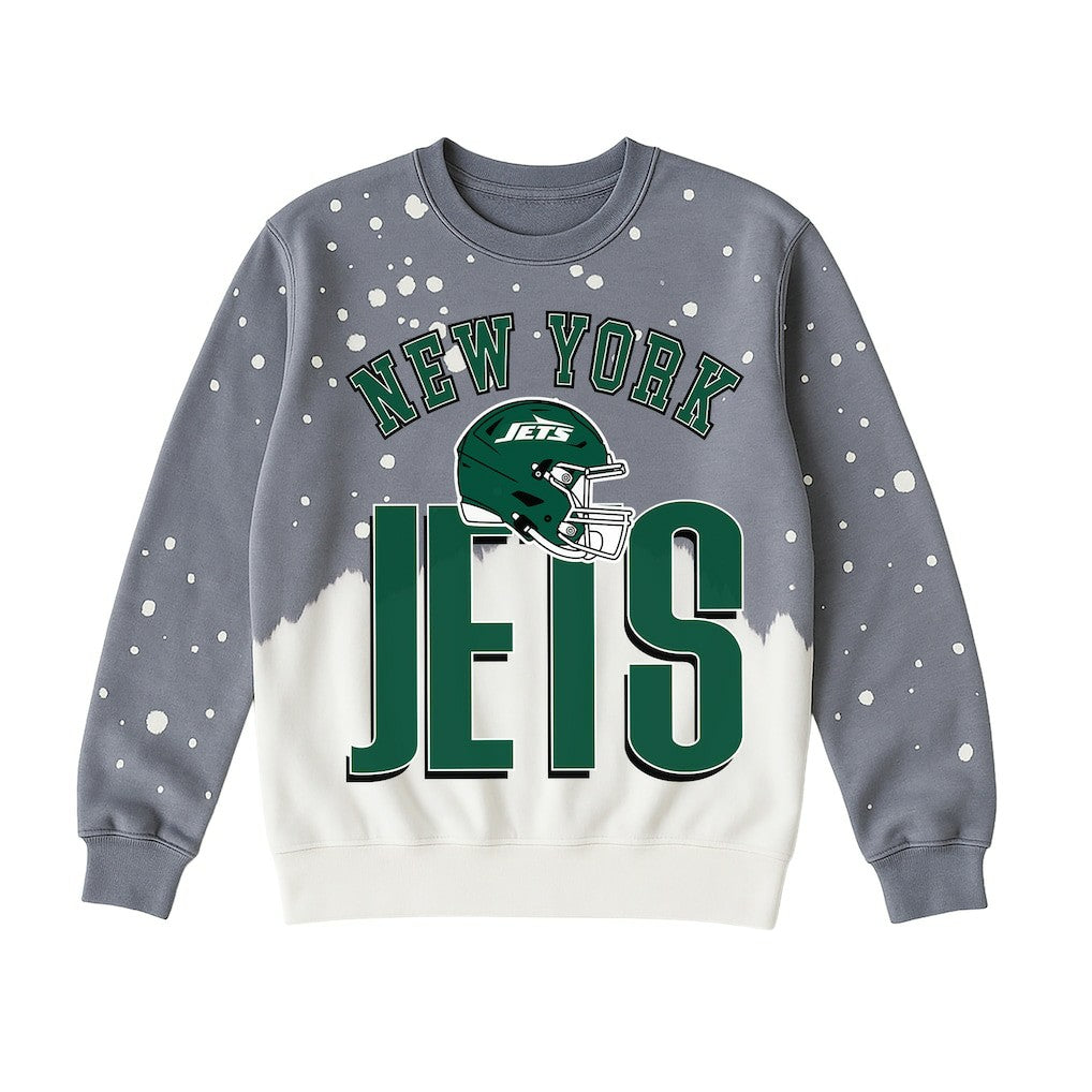 New York Jets Gameday Couture Women's Arch Rivals Faded Wash Sweatshirt - Gray online