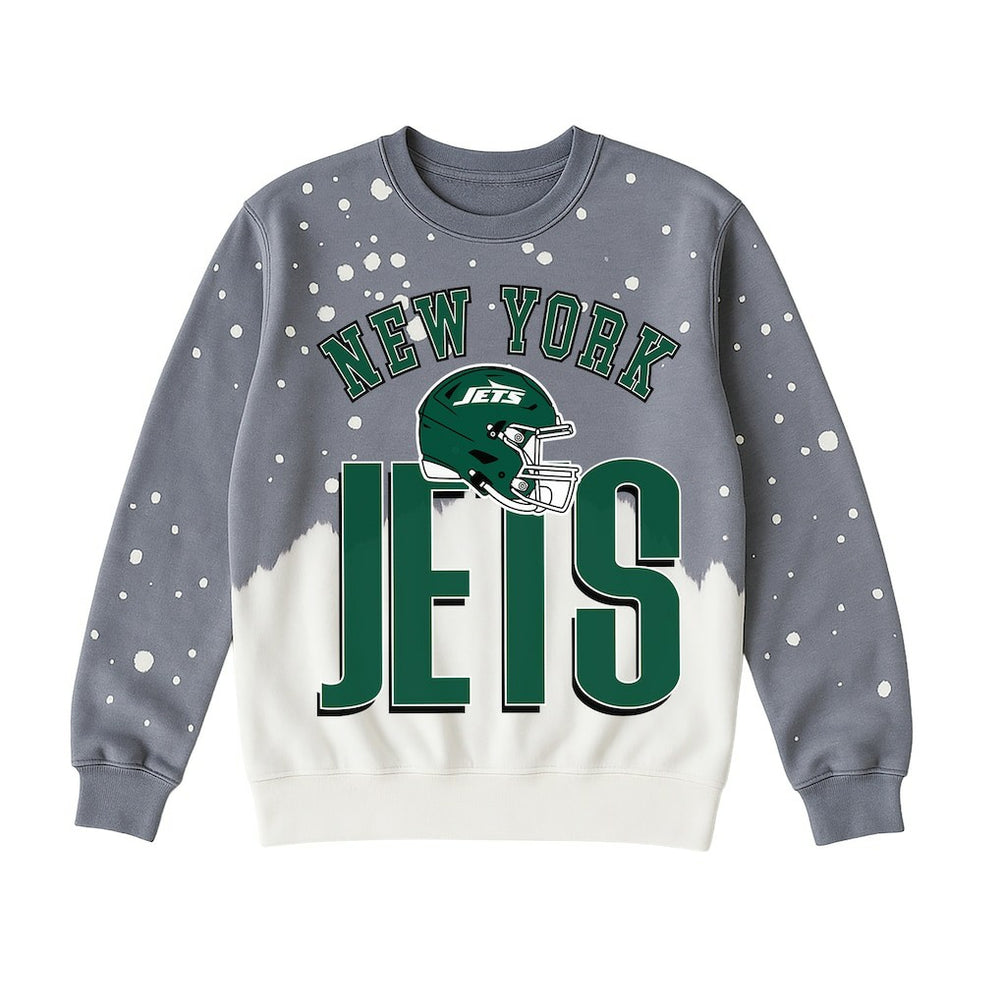 New York Jets Gameday Couture Women's Arch Rivals Faded Wash Sweatshirt - Gray online