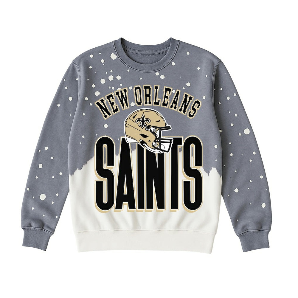 New Orleans Saints Gameday Couture Women's Arch Rivals Faded Wash Sweatshirt - Gray discount