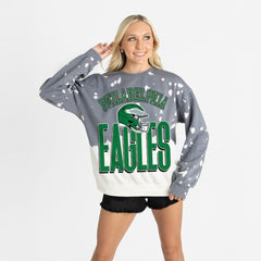 Philadelphia Eagles Gameday Couture Women's Arch Rivals Faded Wash Sweatshirt - Gray sale