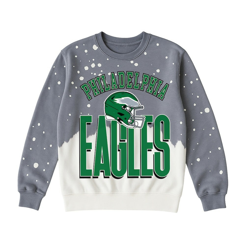 Philadelphia Eagles Gameday Couture Women's Arch Rivals Faded Wash Sweatshirt - Gray sale