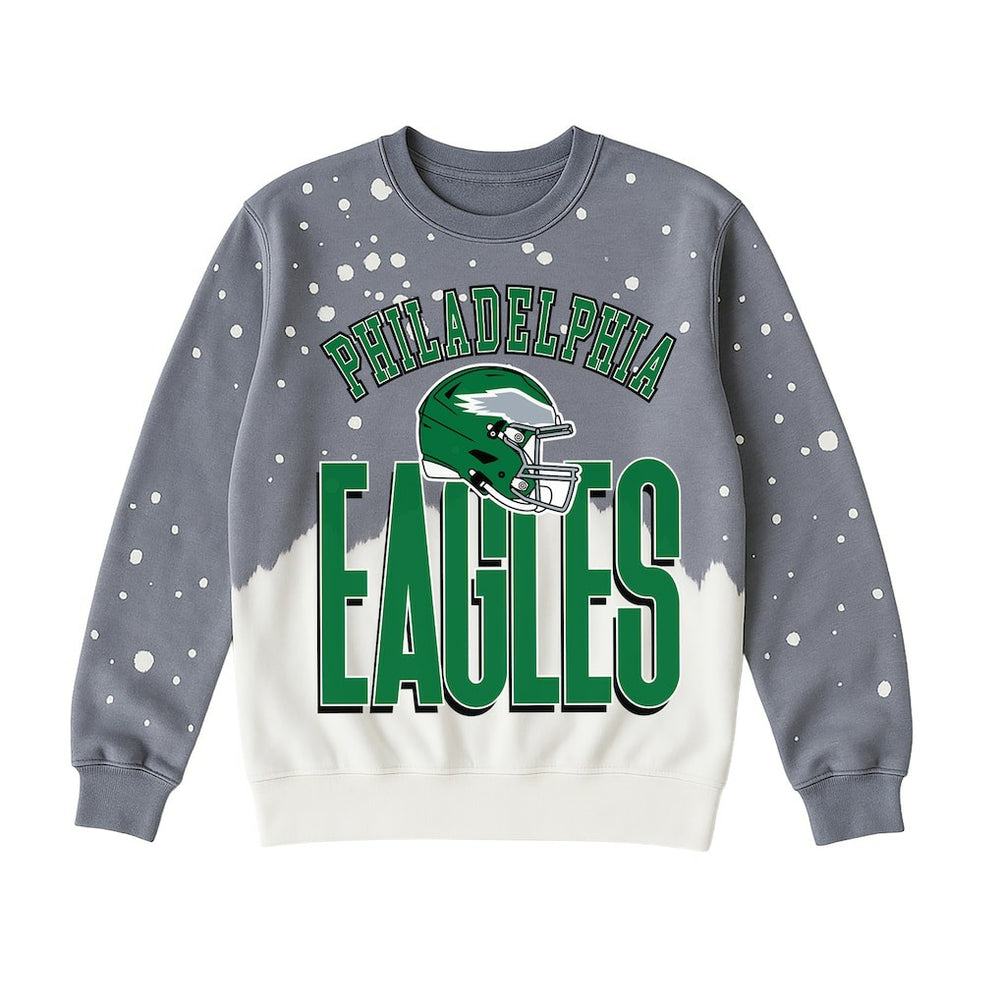 Philadelphia Eagles Gameday Couture Women's Arch Rivals Faded Wash Sweatshirt - Gray sale