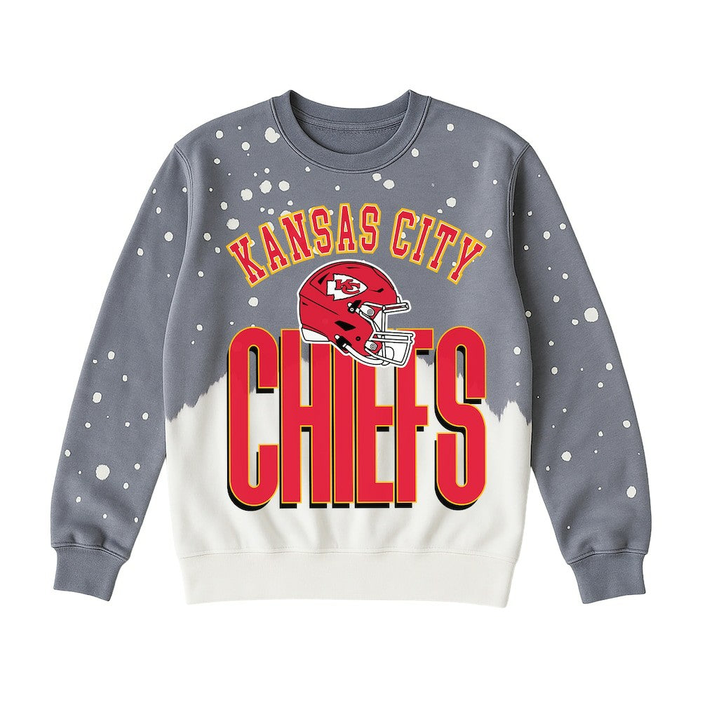 Kansas City Chiefs Gameday Couture Women's Arch Rivals Faded Wash Sweatshirt - Gray on sale