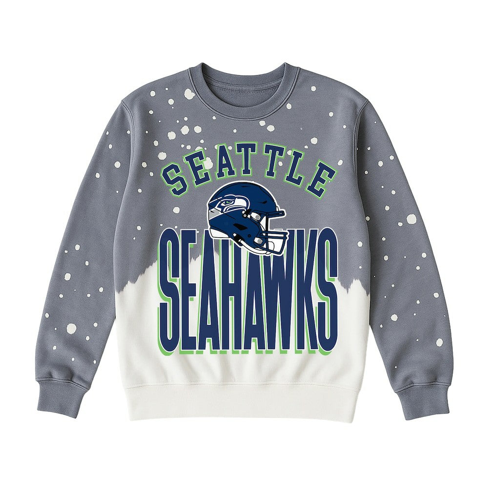 Seattle Seahawks Gameday Couture Women's Arch Rivals Faded Wash Sweatshirt - Gray sale