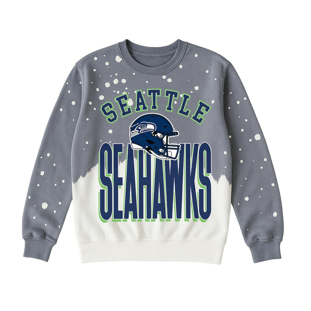 Seattle Seahawks Gameday Couture Women's Arch Rivals Faded Wash Sweatshirt - Gray sale