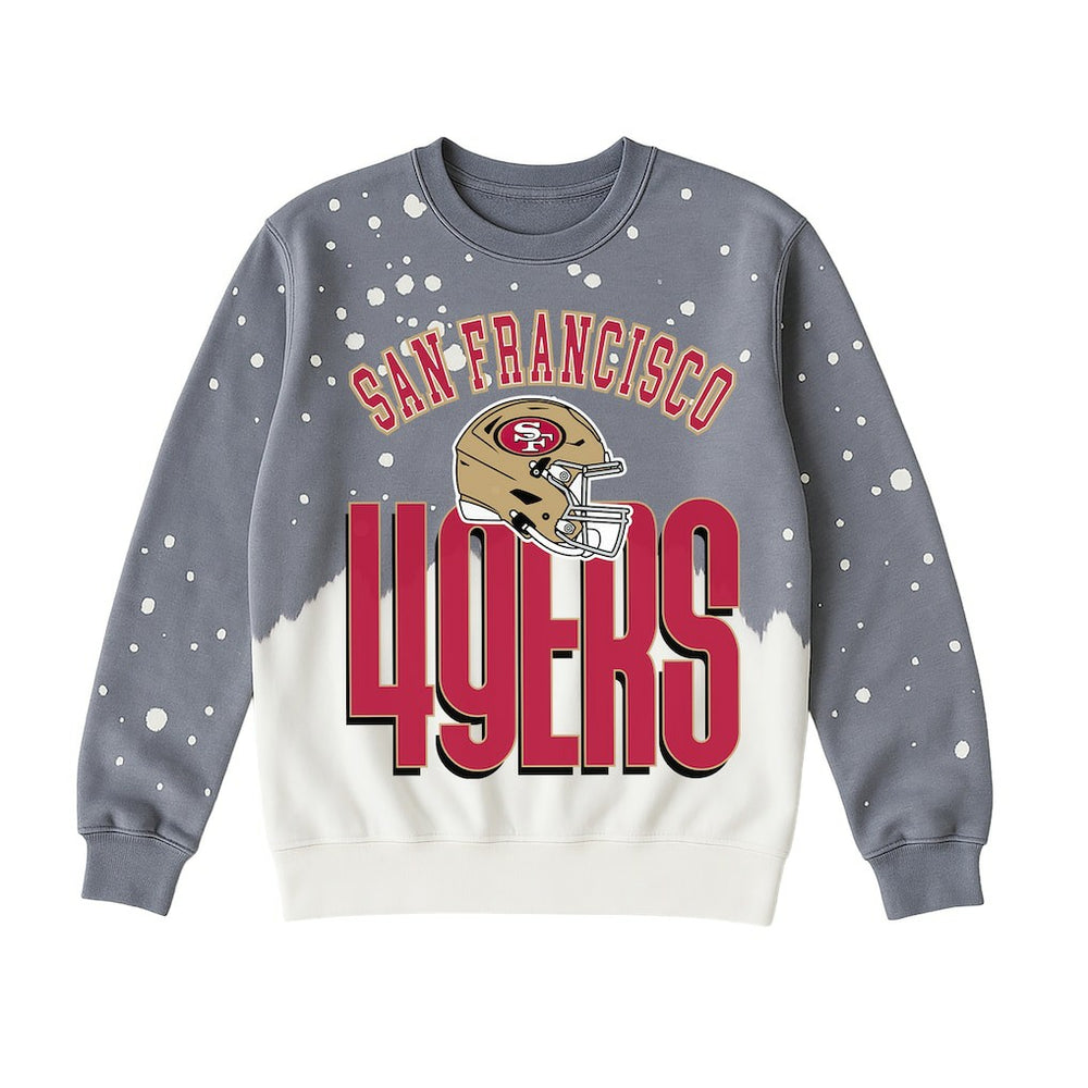 San Francisco 49ers Gameday Couture Women's Arch Rivals Faded Wash Sweatshirt - Gray cheap