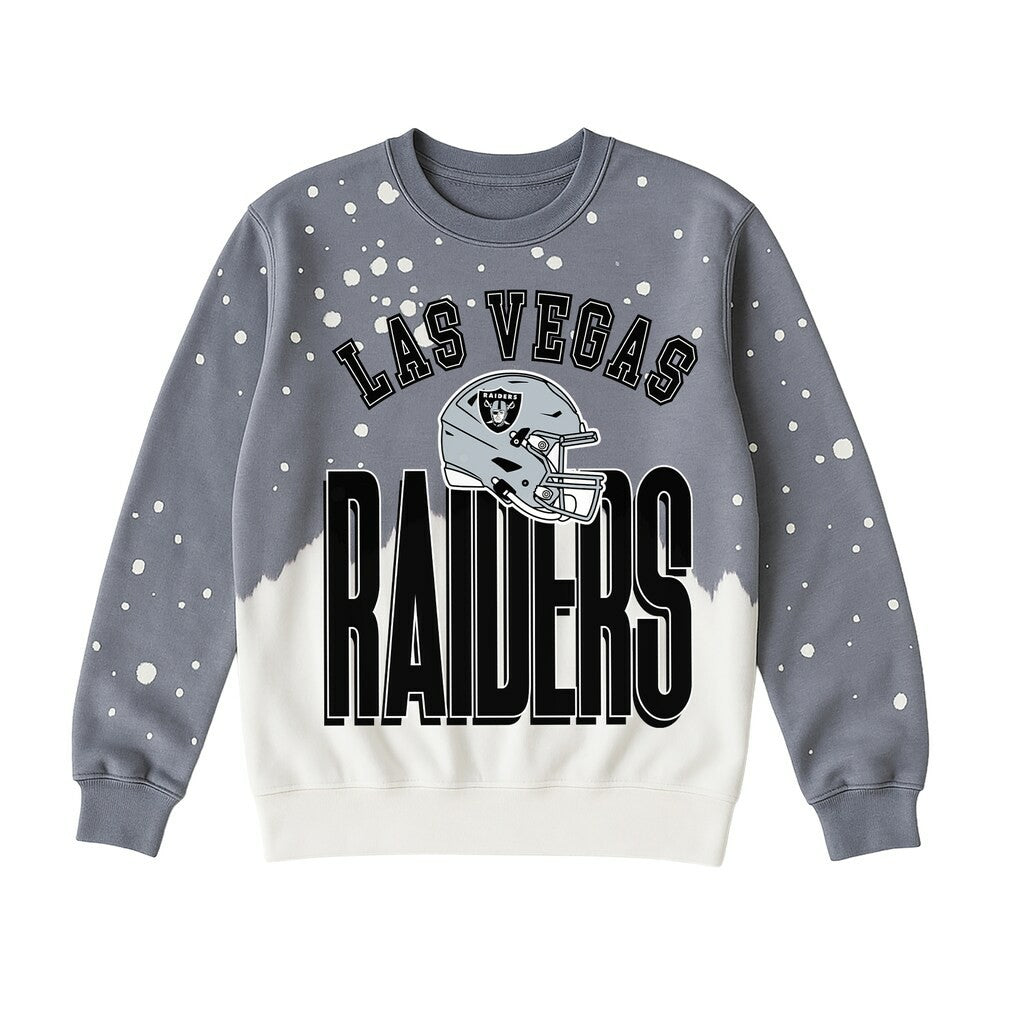 Las Vegas Raiders Gameday Couture Women's Arch Rivals Faded Wash Sweatshirt - Gray outlet