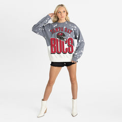 Tampa Bay Buccaneers Gameday Couture Women's Arch Rivals Faded Wash Sweatshirt - Gray discount