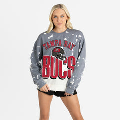 Tampa Bay Buccaneers Gameday Couture Women's Arch Rivals Faded Wash Sweatshirt - Gray discount