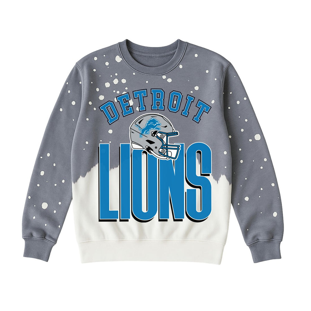 Detroit Lions Gameday Couture Women's Arch Rivals Faded Wash Sweatshirt - Gray discount