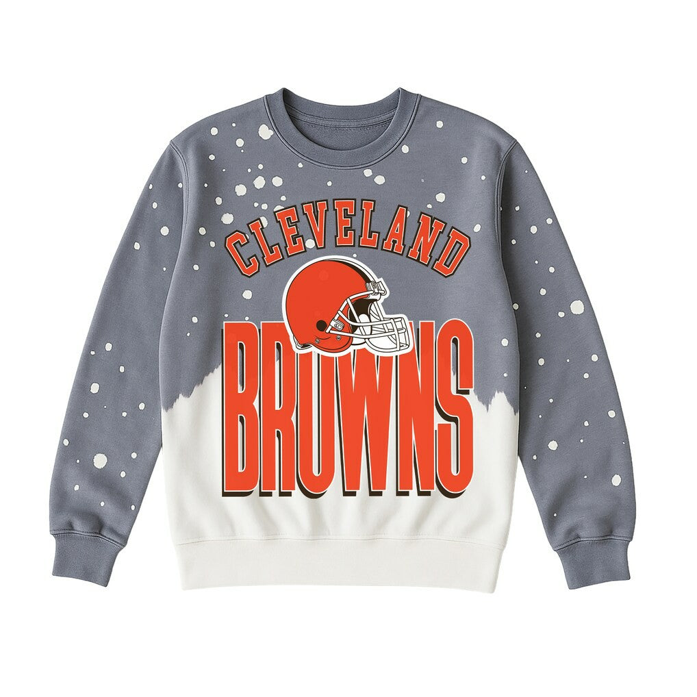 Cleveland Browns Gameday Couture Women's Arch Rivals Faded Wash Sweatshirt - Gray sale