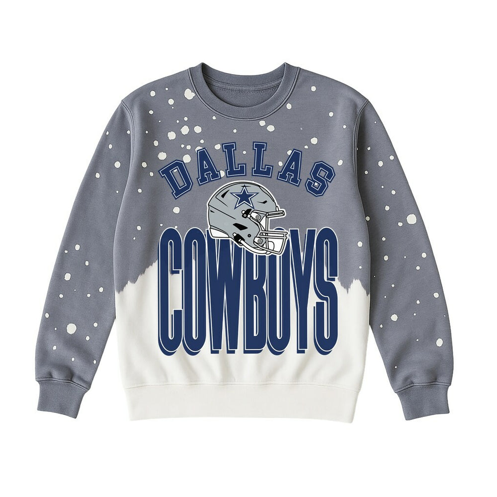 Dallas Cowboys Gameday Couture Women's Arch Rivals Faded Wash Sweatshirt - Gray cheap