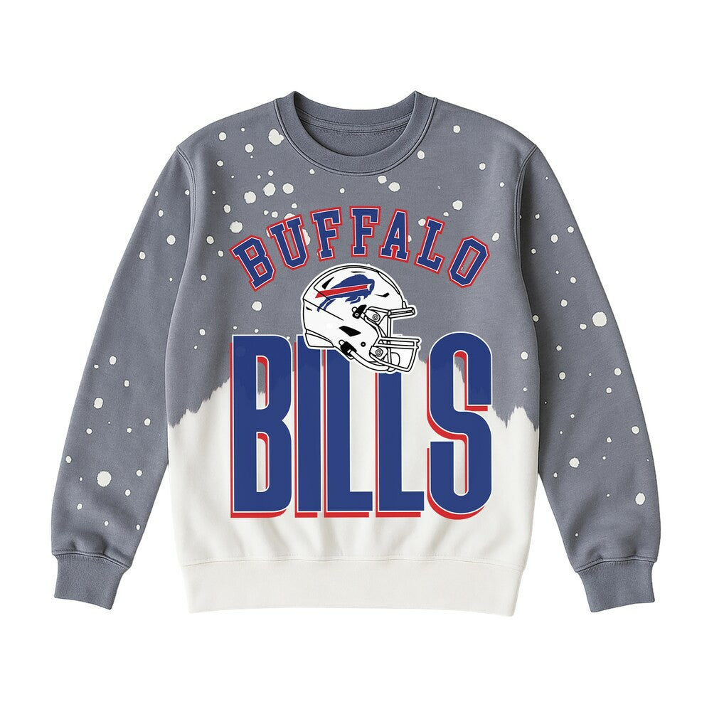 Buffalo Bills Gameday Couture Women's Arch Rivals Faded Wash Sweatshirt - Gray discount