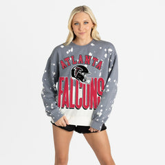 Atlanta Falcons Gameday Couture Women's Arch Rivals Faded Wash Sweatshirt - Gray cheap