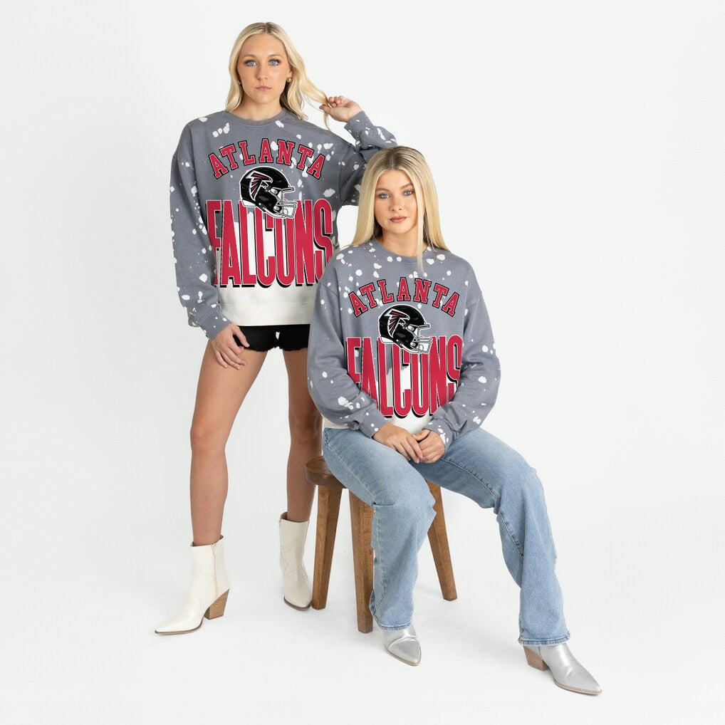 Atlanta Falcons Gameday Couture Women's Arch Rivals Faded Wash Sweatshirt - Gray cheap
