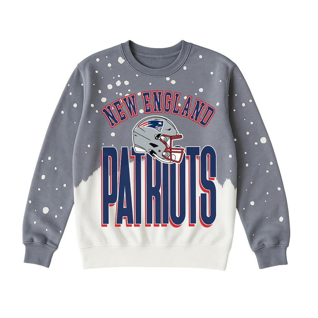 New England Patriots Gameday Couture Women's Arch Rivals Faded Wash Sweatshirt - Gray discount