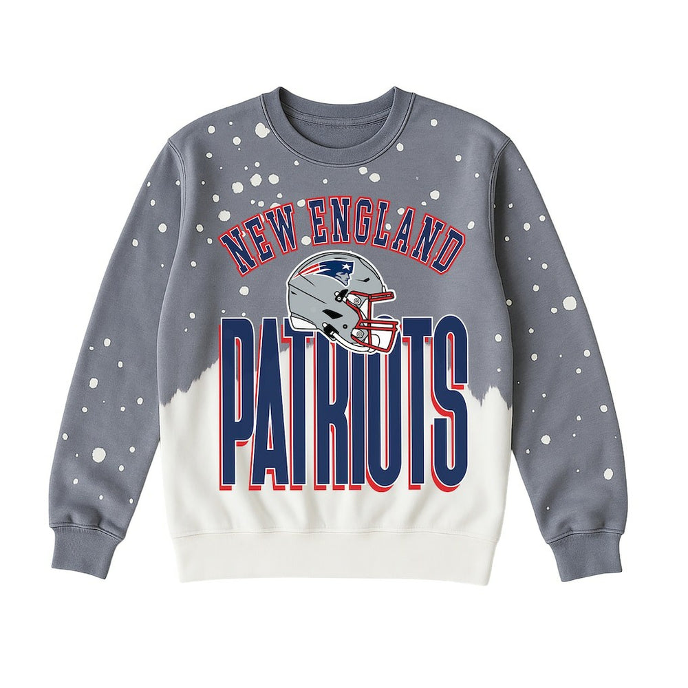 New England Patriots Gameday Couture Women's Arch Rivals Faded Wash Sweatshirt - Gray discount