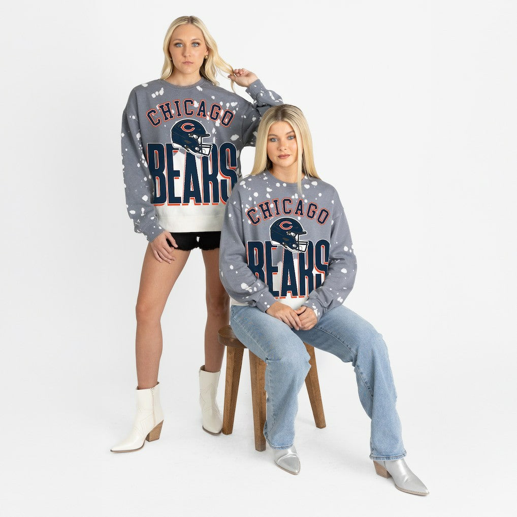 Chicago Bears Gameday Couture Women's Arch Rivals Faded Wash Sweatshirt - Gray for sale