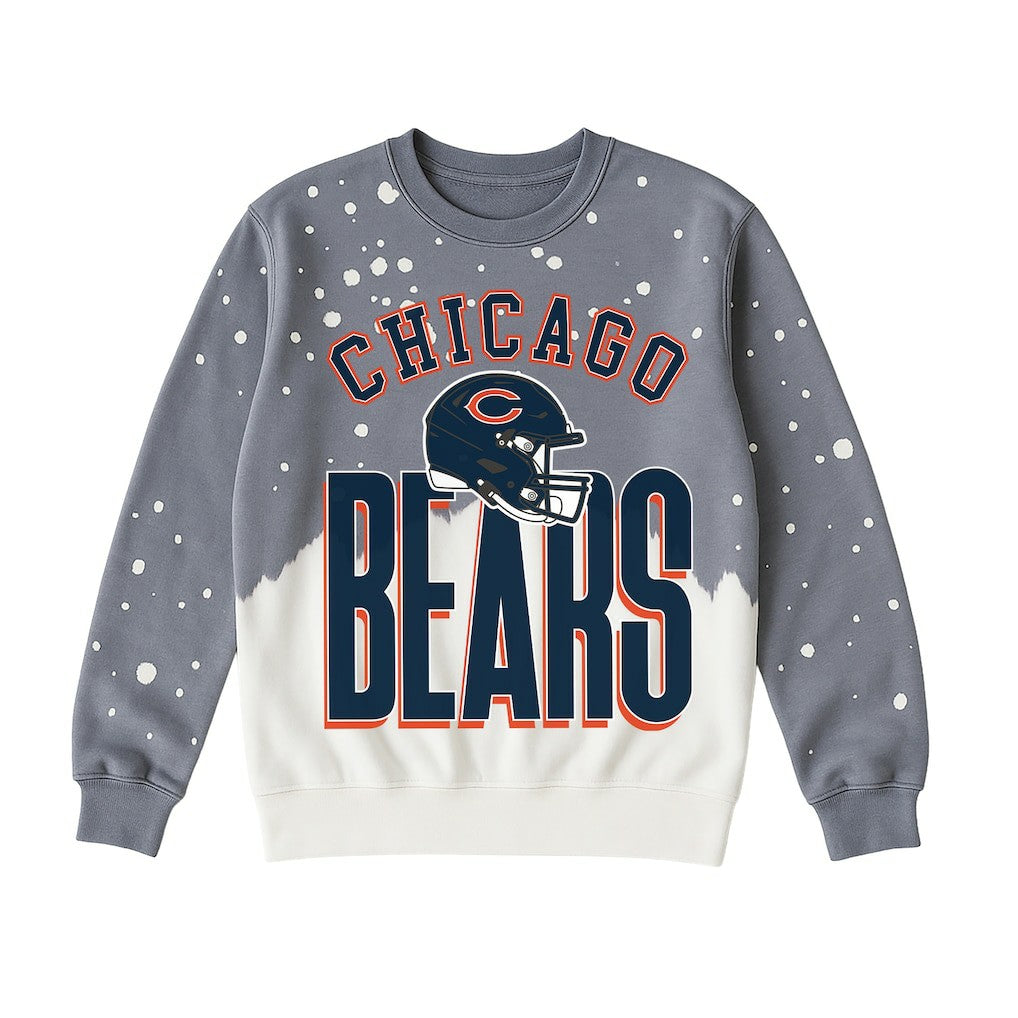 Chicago Bears Gameday Couture Women's Arch Rivals Faded Wash Sweatshirt - Gray for sale