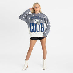 Indianapolis Colts Gameday Couture Women's Arch Rivals Faded Wash Sweatshirt - Gray outlet