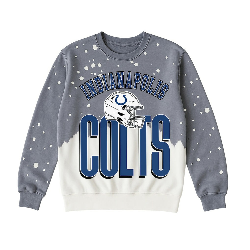 Indianapolis Colts Gameday Couture Women's Arch Rivals Faded Wash Sweatshirt - Gray outlet