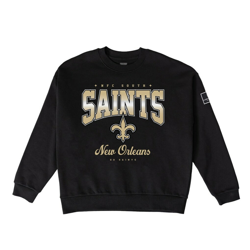 New Orleans Saints Gameday Couture Women's Powerhouse Play Premium Fleece Sweatshirt - Black on sale