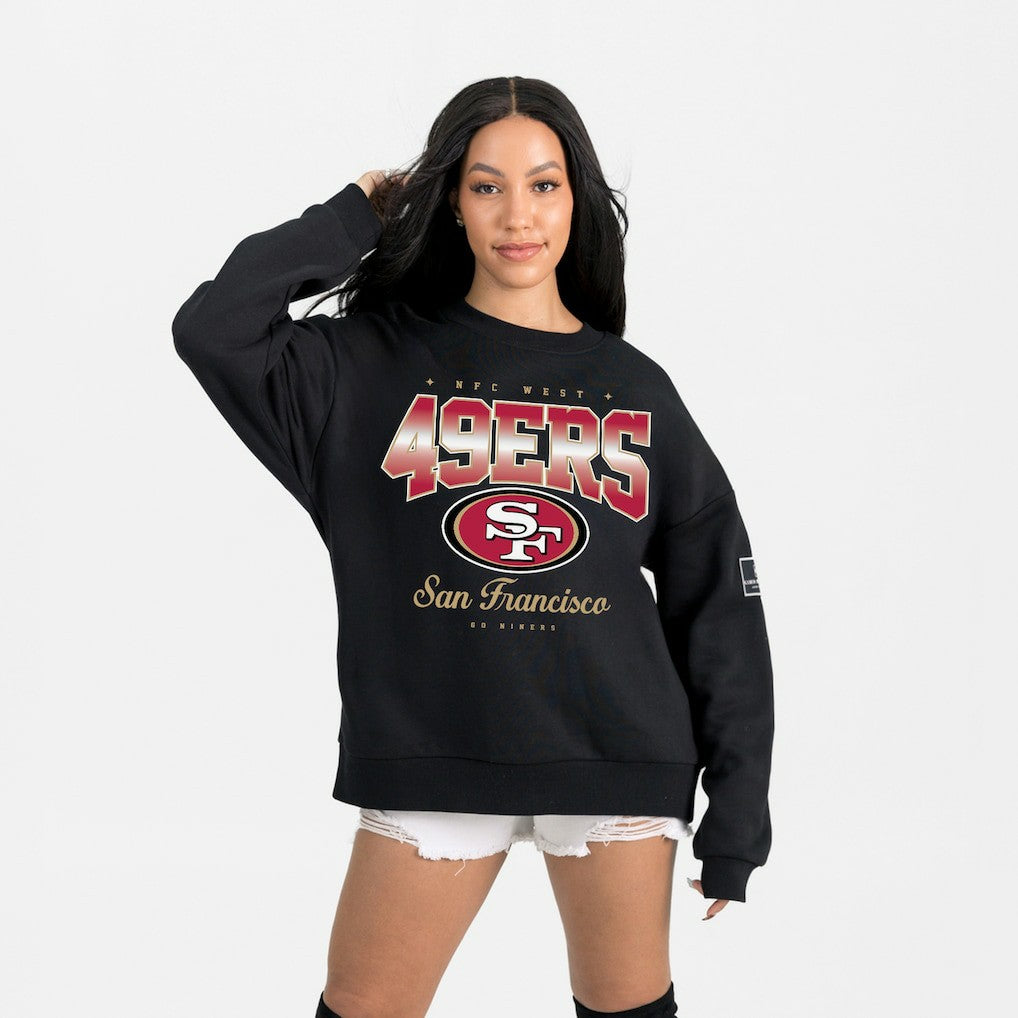 San Francisco 49ers Gameday Couture Women's Powerhouse Play Premium Fleece Sweatshirt - Black cheap