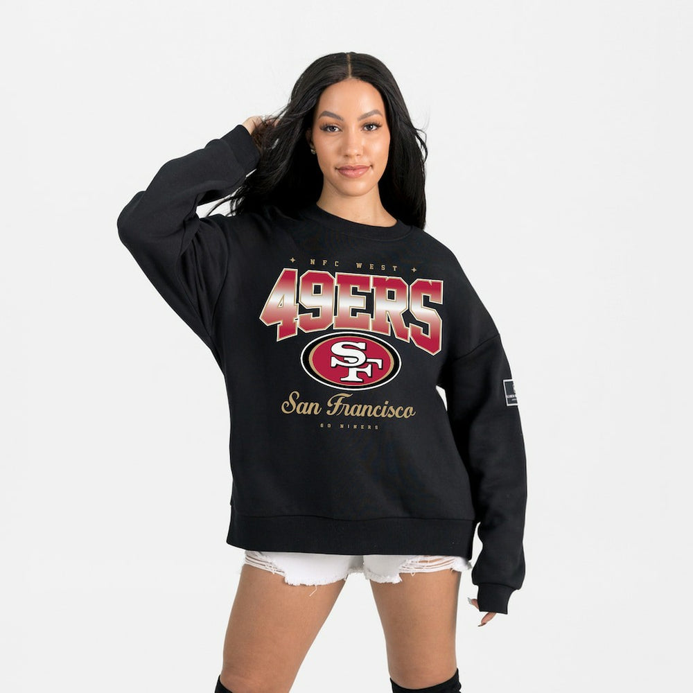 San Francisco 49ers Gameday Couture Women's Powerhouse Play Premium Fleece Sweatshirt - Black cheap