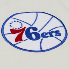 Philadelphia 76ers Hardwood Classics Chainstitch Premium T-Shirt - Cream discount