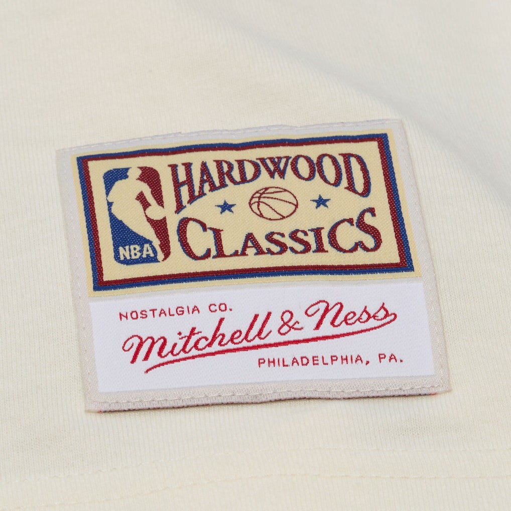 Philadelphia 76ers Hardwood Classics Chainstitch Premium T-Shirt - Cream discount