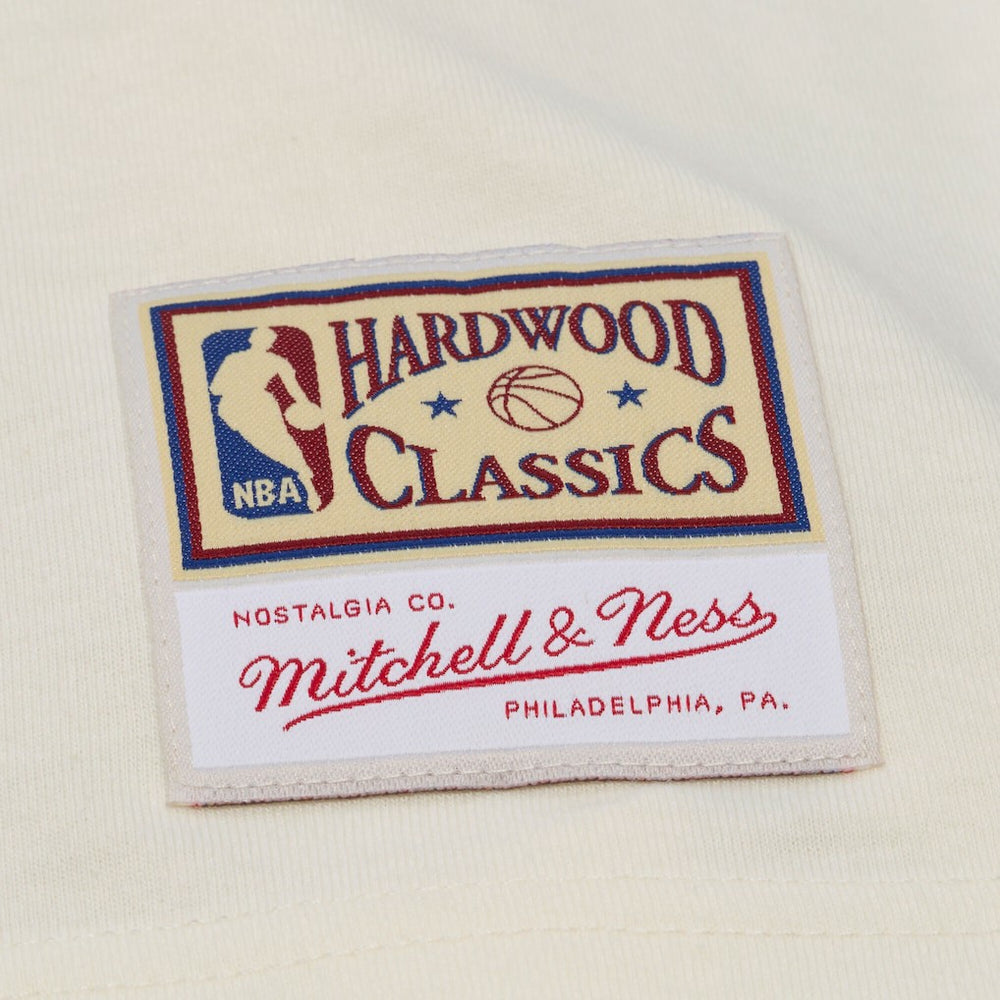 Philadelphia 76ers Hardwood Classics Chainstitch Premium T-Shirt - Cream discount