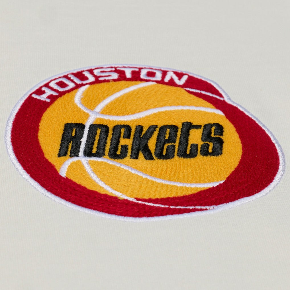 Houston Rockets Hardwood Classics Chainstitch Premium T-Shirt - Cream discount