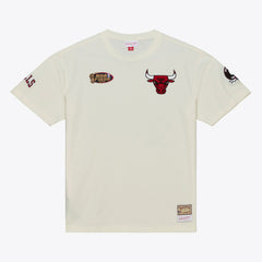 Chicago Bulls Hardwood Classics Chainstitch Premium T-Shirt sale - Cream online