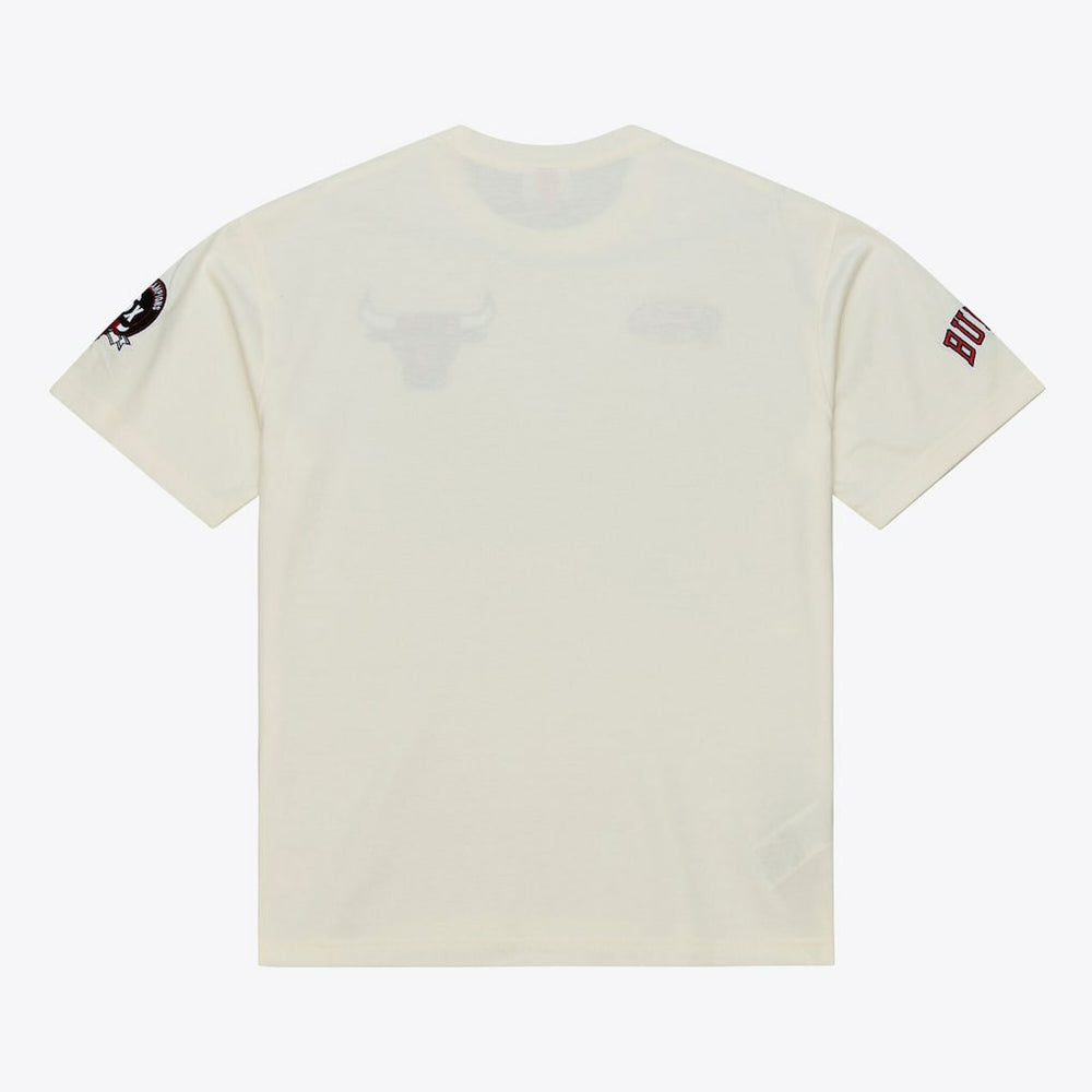 Chicago Bulls Hardwood Classics Chainstitch Premium T-Shirt sale - Cream online