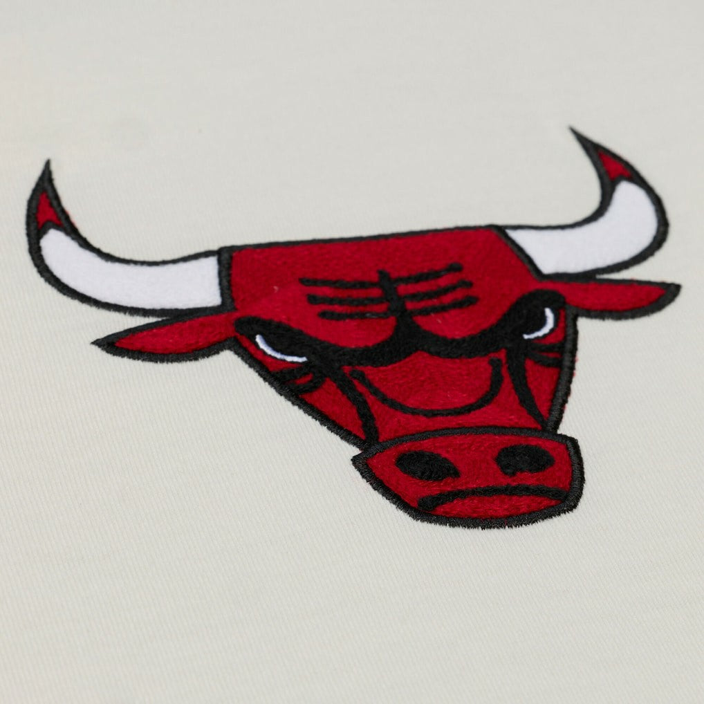 Chicago Bulls Hardwood Classics Chainstitch Premium T-Shirt sale - Cream online