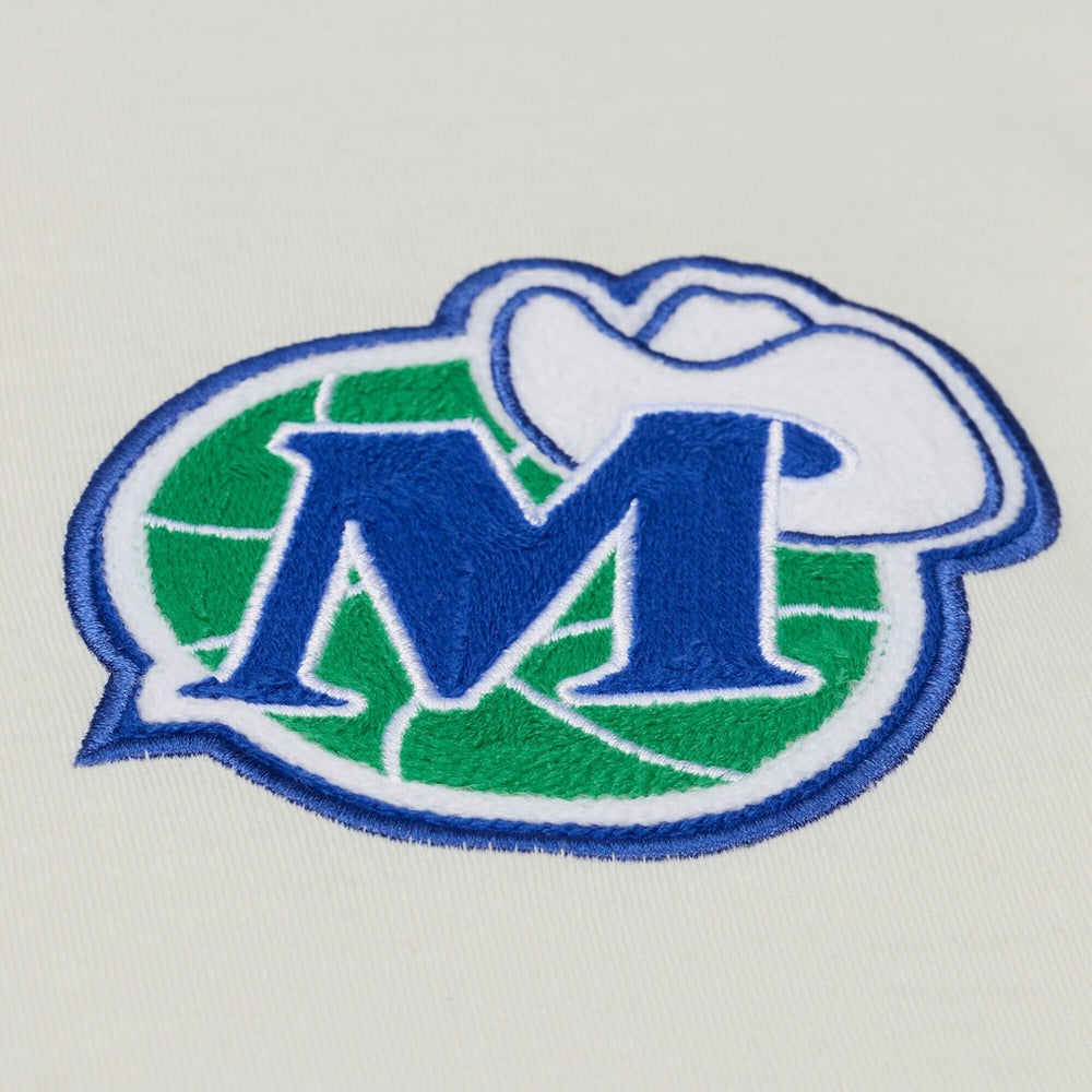 Dallas Mavericks Hardwood Classics Chainstitch Premium T-Shirt sale - Cream for sale