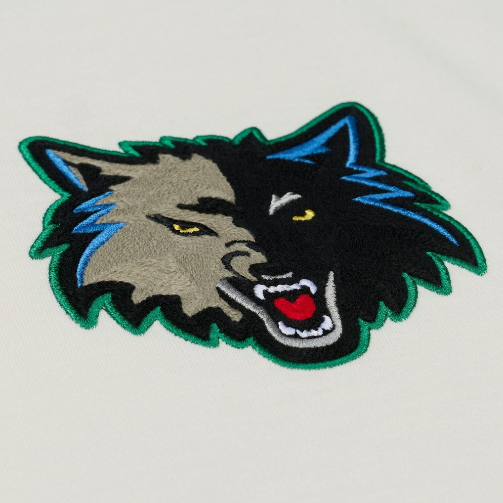 Minnesota Timberwolves Hardwood Classics Chainstitch Premium T-Shirt - Cream sale