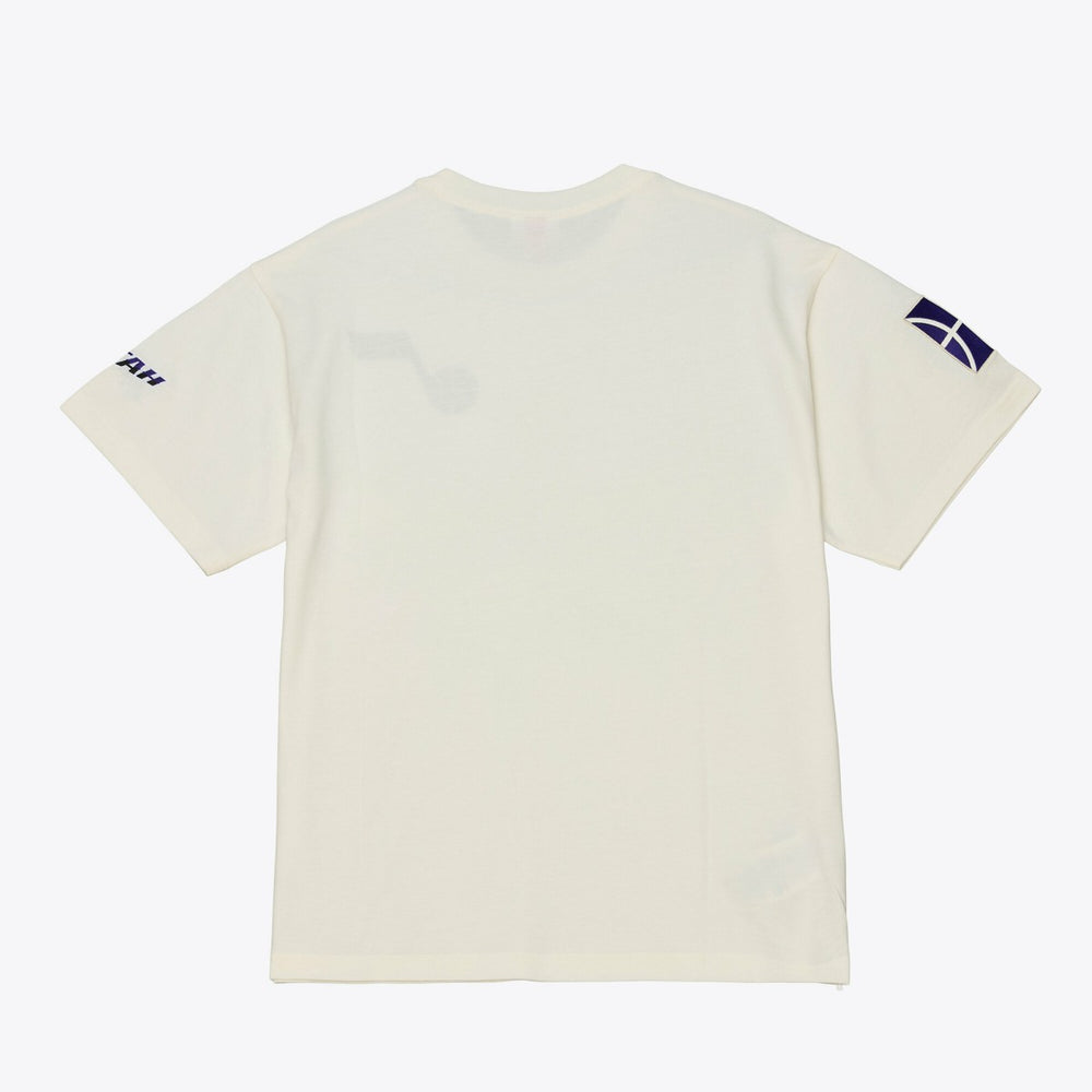Utah Jazz Hardwood Classics Chainstitch Premium T-Shirt - Cream online